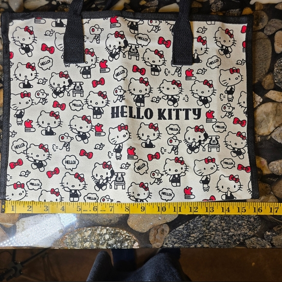 Hello Kitty Black, Red, and White Canvas Tote Bag - Picture 5 of 8